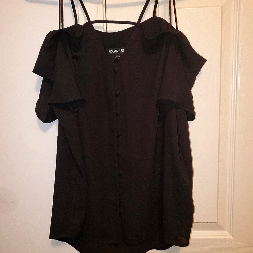 Women's Black off the shoulder top